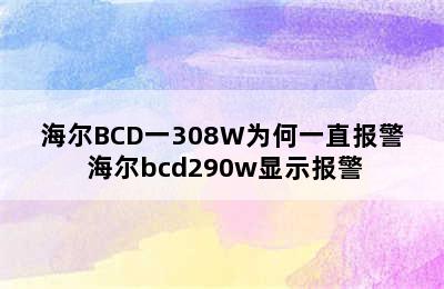 海尔BCD一308W为何一直报警 海尔bcd290w显示报警